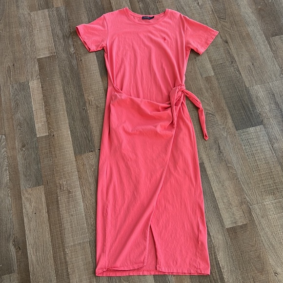 Polo Ralph Lauren Dresses & Skirts - Polo Ralph Lauren Pink T Shirt Long Line Dress
